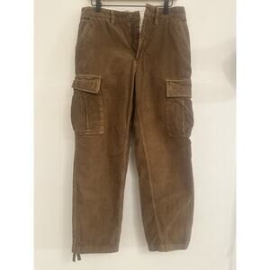Vans Service Cargo Cord Loose‎ Tapered Pants Size 33 Coffee Liqueur